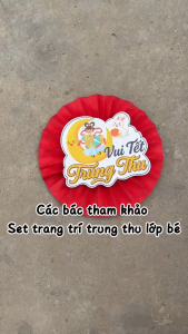 Trang Trí Trung Thu - Combo Set Quạt Kèm Chữ Trang Trí Decor Trung Thu