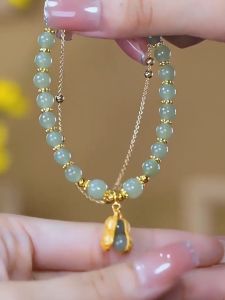 Bestella💗COD Bagus Kacang Rantai Ganda Imitasi Batu Akik Gelang Gadis High-end Desain Gelang