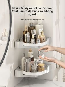 JIABAILI | Rotatable Triangle Bathroom Shelf Wall-Mounted No-Drilling