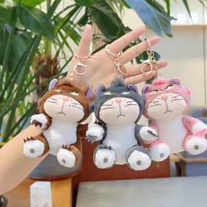 Boneka Lucifer Lucu Gantungan Kunci Kreatif Korea Gantungan Kunci Kucing Lucifer Plush Toy Hadiah Ulang Tahun Siswa Liontin Tas Gantungan Boneka Kucing
