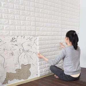 70*77cm PE Foam 3D Wall Stickers self-adhesive wall sticker Safety Home Decor Wallpaper DIY Wall Decor Brick Living Room Kids Bedroom Decorative Sticker 35*30 and 70*15cm