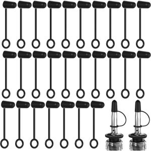 10/20pcs Pourer Dust Cap Hooded Pourers Dust Caps Olive Oil Liquor Bottle Pour Spout Cover Rubber Caps (Not Include the Spout)