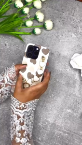 White Heart Bracelet Phone Case- iphone 16+