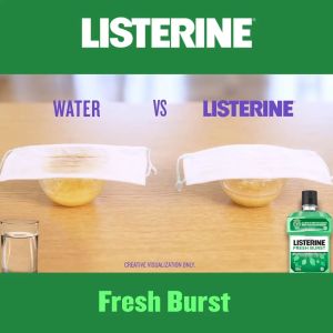Listerine Fresh Burst Mouthwash 1L - For Oral Care Mint Fresh to Fight Bad Breath