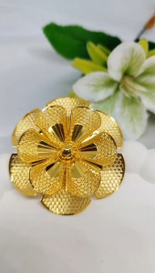 Grosir Bross Hijab Kuning Lapel Pin Bros Jas Bros Jas Wanita Kuningan Pin Jas Pria Dubai India Perhiasan Aksesoris