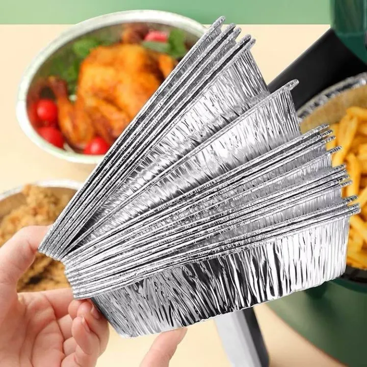 Giá Sỉ 100 Khay Giấy Bạc size 22-24 Lót Nồi Chiên Không Dầu, Lò Nướng ...