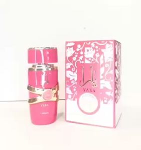 *Yara Candy by Lattafa* 100ML is a luxurious and vibrant fragrance The fragrance opens with a burst of fruity and citrusy top notes creating an invigorating and refreshing experience. As the scent settles the heart notes reveal a floral bouquet