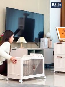 <Free Gift> Market Largest Installation-Free Multi-Layer Storage Cabinet Bedroom Folding Storage Box Home Storage Kitchen Bathroom Storage Cabinet Removable Transparent