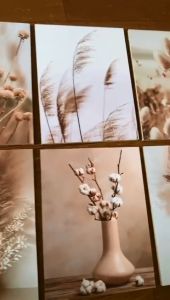 Hiasan Dinding Ruang Tamu Poster Kayu Dekorasi Kamar Pajangan Rumah Walldecor Dapur Bunga Kering