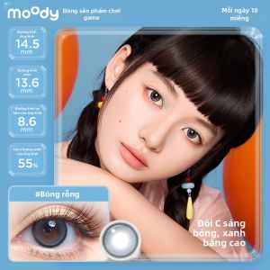 moody | Mắt Kính áp Tròng Dùng Một Lần Đường Kính Lớn 10 Cái