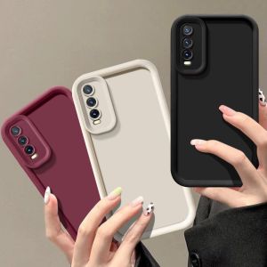 EUCAGR For vivo Y20 2021 Case VIVO Y20A Y20S Y20i Phone Case Y20g Y11S Y12S Y12A Anti Fall prevention Luxury Matte Soft Cover
