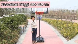 1.65-2.1M NBA Portable Ring Basket anak / Anak birthday gift / Basketball hoop RING STAND BASKET BALL MAINAN ANAK SET BOLA BASKET 1.5 M STAND BESI/Ring Tiang Basket besi Ring Basket Anak