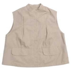 WUSEWUWEI | Colorless Odorless Pure Cotton Stand Collar Open Cardigan Single Button Loose Womens Vest Large Size Shoulder Pads