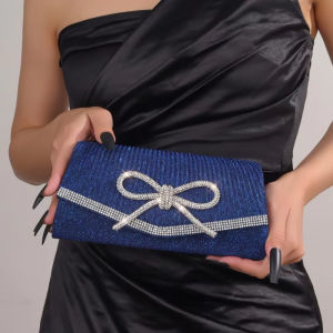 ซองโบว์คริสตัลระยิบระยับกระเป๋าถืองานกลางคืนหรูหราสำหรับผู้หญิงกระเป๋ากระเป๋าถืองานเลี้ยงกลางคืนอาหารเย็นซองกระเป๋าคลัทช์ระยิบระยับกระเป๋าเงินงานเต้นรำงานแต่งงานกระเป๋างานราตรีประดับเพชรแฟชั่น