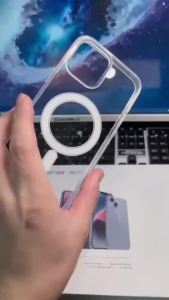 Transparent Magnetic Phone Case For iPhone 17 Pro Max 18 16 13 15 14 11 12 Air 17Promax Magsafe Silicone Shockproof Funda Cover