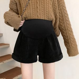 Shorts for Pregnant Women Fall and Winter Outer Wear Trendy Mom Chenille Loose Wide Leg Leggings Spring/Autumn Maternity Pants Winter