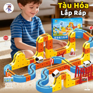 Đồ Chơi Lắp Ráp Đường Ray Tàu Hỏa Nam Châm Thông Minh - Đồ Chơi Giáo Dục Phát Triển Trí Tuệ Cho Bé