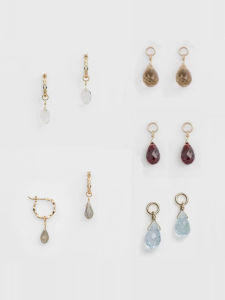 Elegant Crystal Sea Sapphire Hollow Diamond Pattern Hoop Earrings Japanese Style Fashion Jewelry for Women Silver Plated