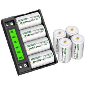 Delipow | High Capacity Rechargeable Battery D Size 1.5v Lithium