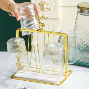Rak Gelas Tempat Cangkir Cup Holder Organizer stainless Anti Karat Estetik Minimalis Milenial