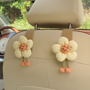 Car Seat Back Hooks Vehicle Interior Decoration Cute Cartoon Multi-Functional Practical Accessories Rotatable Hooks No Drilling Required