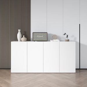 Modern Minimalist Solid Wood Wall-Mounted Storage Cabinet Italian Style Shoe Cabinet White Side Table Entrance Hall Cabinet