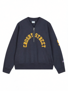 Champion | Half-Zip Fleece Lined V-Neck Printed Hoodie