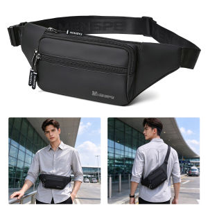 MENSPE Mens Waist Bag Casual Chest Bag Travel Bag Business Bag Phone Bag Waterproof Lightweight Bag Leisure Sport Street Bag