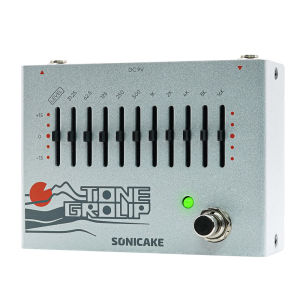 SONICAKE 10-Band Analog Equalizer Guitar Bass Effects Pedal True Bypass Classic EQ Tone Group QDS-01