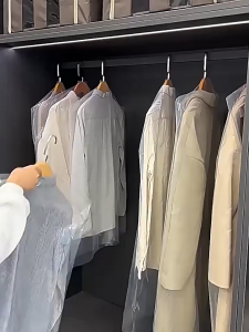 ( 10 Pcs ) Plastik pelindung pakaian transparan | Cover Baju Transparan Anti Debu | Plastik Transparan Baju Dari Debu