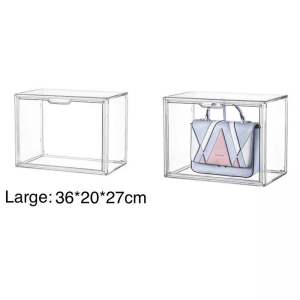 Clear Acrylic Bag Storage Case Box HEAVY DUTY