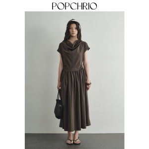 POPCHRIO | Đầm Dáng A Cinch eo Tay Dolman Mùa Xuân