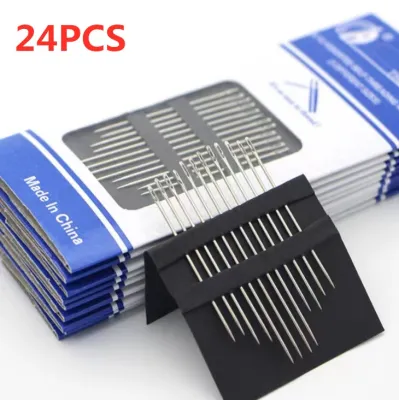 12/24/36Pcs Blind Needle Elderly Needle-side Hole Hand Household Sewing Stainless Steel Sewing Needless Threading Diy Jewelry