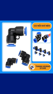 (Combo 10 cái) Co nối ống hơi chữ L - Co nối nhanh ống khí nén - Cút nối nhanh 90 độ