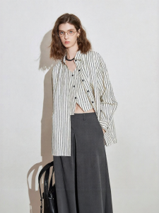 Toyouth | Áo Sơ Mi Nữ Sọc Tầng Lớp Màu Hồng Chất Liệu Lyocell Cotton