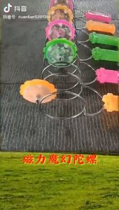 Magnetic LED Colorful Light Gyro Wheel Magic Spinning Gyro Yo-Yo Ball Toy for Children Random Color