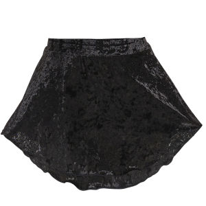 s.lemon | Adult Black Velvet Ballet Dance Skirt 3/4 Length High Waisted