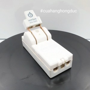 Cầu Dao Đế Sứ 1 Pha 20A-2P Màu Trắng D3H SOPOKA