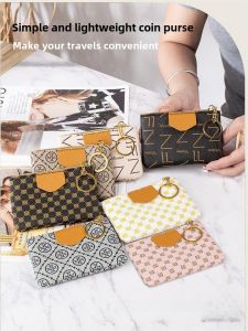 New 2025 Ladies Zipper Coin Purse Mini Large Capacity Short Fashion Key Bag Multi-Function Small Wallet Korean Style PVC Material