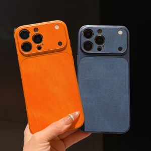Vintage Oxhide Leather Texture Case For iPhone Air 17 16 15 14 13 12 11 Pro Max Plus Instantly Change To17 Camera Matte Cover
