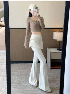 กางเกงโยคะเอวสูงทรงหลวมสำหรับผู้หญิง กางเกงขายาวทรงเข้ารูปแบบใหม่ปี 2025 ทรงขากระบอกเล็ก กางเกงโยคะสำหรับออกกำลังกาย Pilates ฤดูใบไม้ร่วง