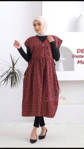 Desain Busui Tidak Terlihat: Daster Kimono Rayon Motif & Dress Kekinian Korean Style Busui Friendly DENISA