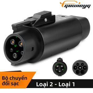 Bộ Chuyển Đổi Sạc Xe Điện GUWIEYG Type2 Sang Type1 32A Tối Đa Dành Cho Xe Điện Có Ổ Sạc Type 1 Tương Thích Với Bộ Sạc Type 2