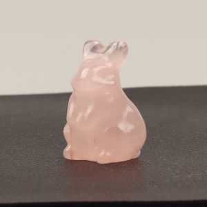 1 Inch Mini Bunny Crystal Energy Stones Carved Rabbit Rose Quartz Hare Figurine Jade Mini Animal Statue Chakra Home Decor