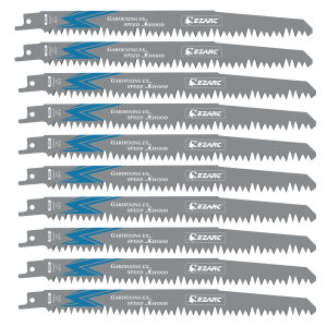 EZARC 10pcs 9inch Wood Pruning Reciprocating Saw Blades 225mm 5TPI Recip Saw Blades for Wood Plastic Cr-V Ground Sharp Teeth