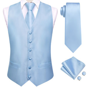 Bộ Vest Nam Màu Xanh Lá Cây Sage 4 Món - Áo Ghi Lê Dệt Màu Xanh Dương Có Túi Khăn Cài Áo Khuy Măng Sét Dành Cho Công Việc Và Đám Cưới