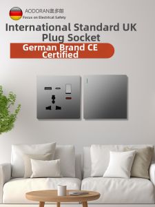 aodoran | British Standard 13A USB Triple Socket Switch