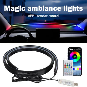 Acrylic Front Baffle Soundproof Strip Ambient Light Wireless App Control Modified Lighting Decoration Automotive Decorative L
