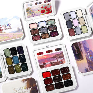 กาวเจลสำหรับตกแต่งเล็บแบบทึบ 1 ชิ้น สีเขียว-น้ำตาล สำหรับทำเล็บ สร้างสรรค์งานศิลปะบนเล็บ เหมาะสำหรับฮาโลวีนและคริสต์มาส