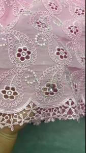 SMVP | Luxury Colorful Nigerian Water Soluble Lace Fabric with Stone High Quality African Guipure Cord Lace Fabric for Clothing Making